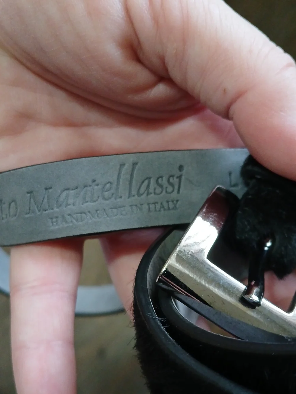Roberto Mantellassi Handmade in Italy Black Belt.
